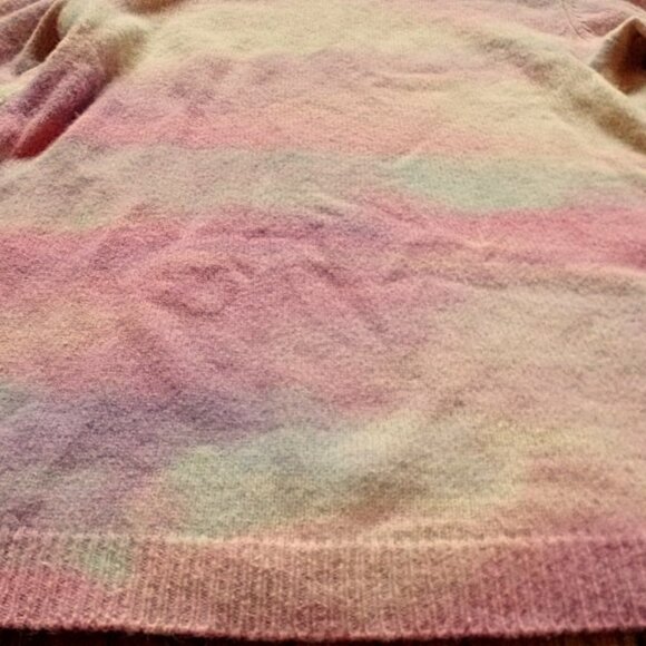 Wool-Rabbit Hair Blend Sweater in Pretty Pastel Colors Gradients - Picture 3 of 6